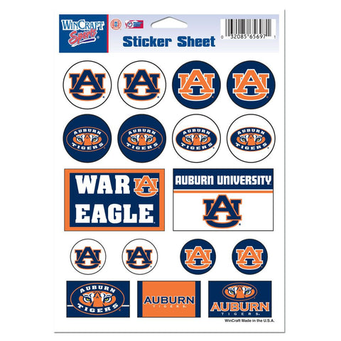 Auburn Tigers Decal Sheet 5x7 Vinyl-0
