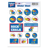 Kansas Jayhawks Decal Sheet 5x7 Vinyl-0