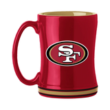 San Francisco 49ers Coffee Mug 14oz Sculpted Relief Team Color-0