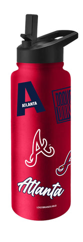 Atlanta Braves Quencher Bottle 34oz Stainless Steel Dreamweave-0