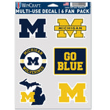 Michigan Wolverines Decal Multi Use Fan 6 Pack-0
