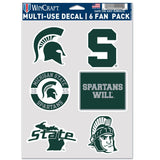 Michigan State Spartans Decal Multi Use Fan 6 Pack-0