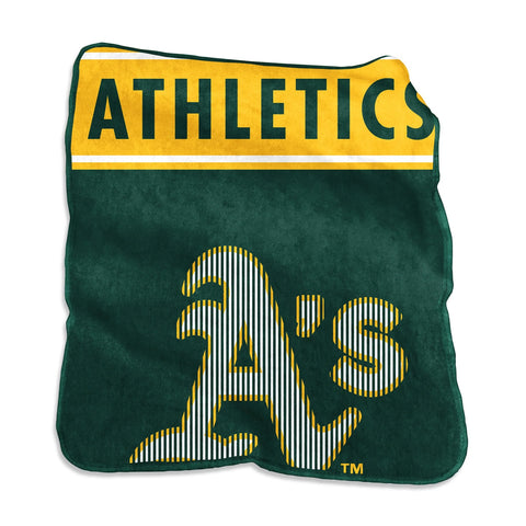 Oakland Athletics Blanket 60x80 Raschel Throw-0
