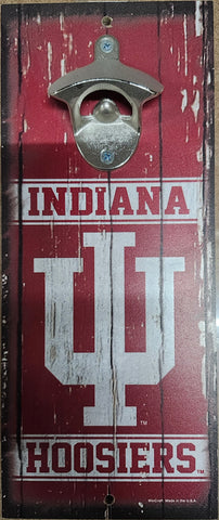 Indiana Hoosiers Sign Wood 5x11 Bottle Opener Alternate-0