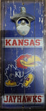 Kansas Jayhawks Sign Wood 5x11 Bottle Opener Alternate-0