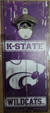 Kansas State Wildcats Sign Wood 5x11 Bottle Opener Alternate-0
