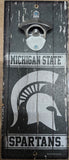 Michigan State Spartans Sign Wood 5x11 Bottle Opener Alternate-0