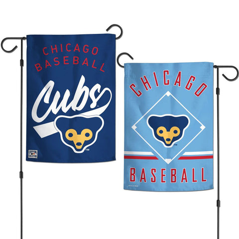 Chicago Cubs Flag 12x18 Garden Style 2 Sided Vintage Logo-0