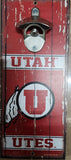 Utah Utes Sign Wood 5x11 Bottle Opener Alternate-0