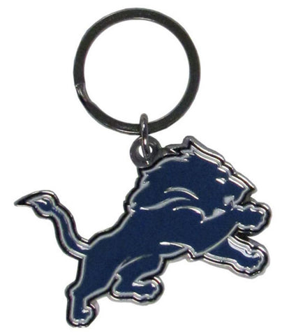 Detroit Lions Chrome Logo Cut Keychain-0