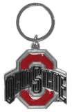 Ohio State Buckeyes Chrome Logo Cut Keychain-0