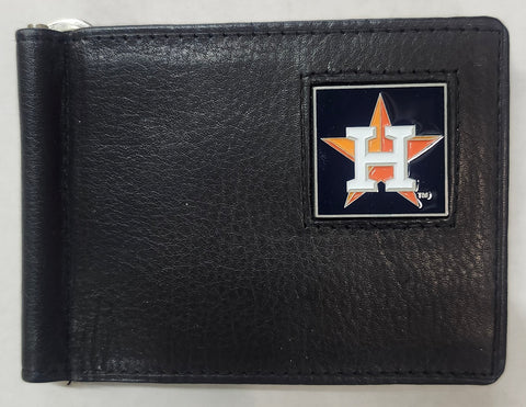 Houston Astros Wallet Leather Billfold Clip Wallet-0