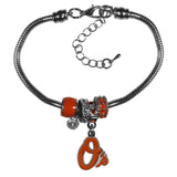 Baltimore Orioles Bracelet Euro Bead Style CO-0