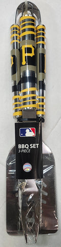 Pittsburgh Pirates Utensil Set Grilling BBQ Stainless Steel 3 Piece CO-0