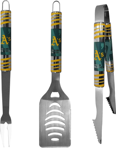 Oakland Athletics Utensil Set Grilling BBQ Stainless Steel 3 Piece CO-0