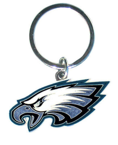 Philadelphia Eagles Chrome Logo Cut Keychain-0