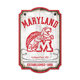 Maryland Terrapins Irish Sign 11x17 Wood Vintage-0