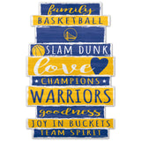 Golden State Warriors Sign 11x17 Wood Family Word-0