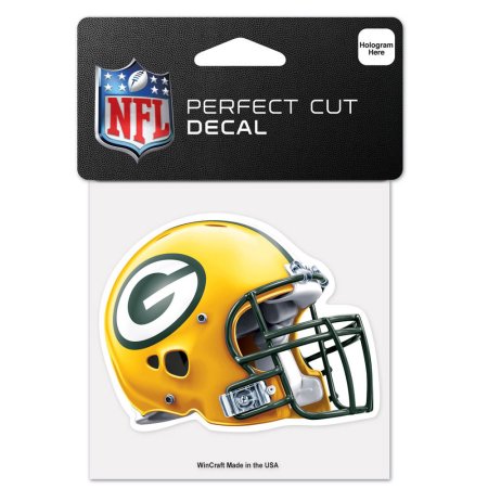 Green Bay Packers Decal 4x4 Perfect Cut Color Helmet Design - Special Order-0
