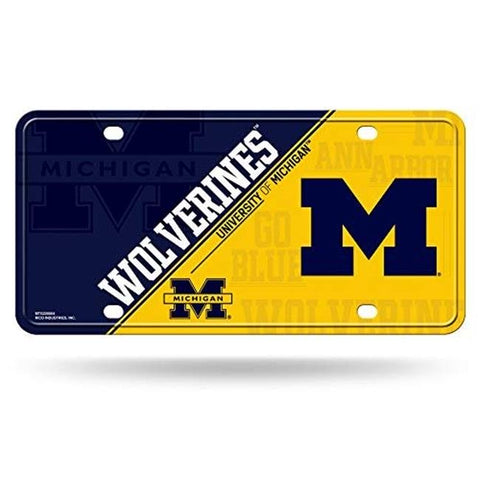 Michigan Wolverines License Plate Metal-0