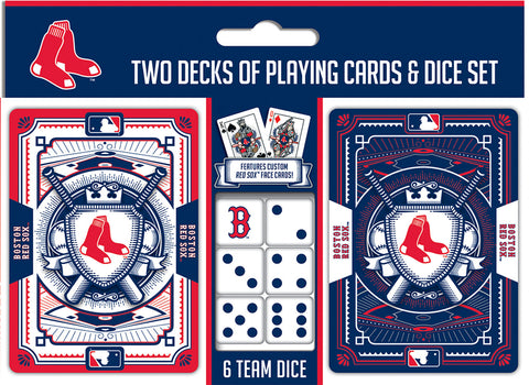 Boston Red Sox Playing Cards and Dice Set-0