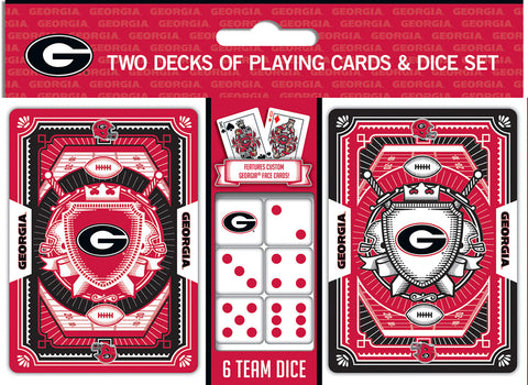 Georgia Bulldogs Playing Cards and Dice Set-0