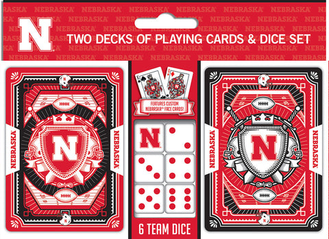 Nebraska Cornhuskers Playing Cards and Dice Set-0