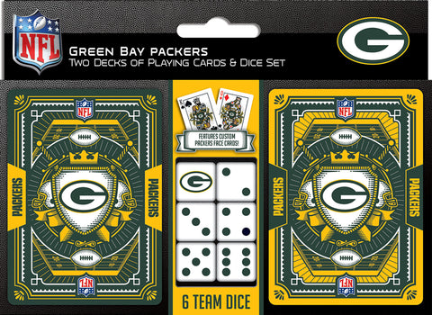 Green Bay Packers Playing Cards and Dice Set-0