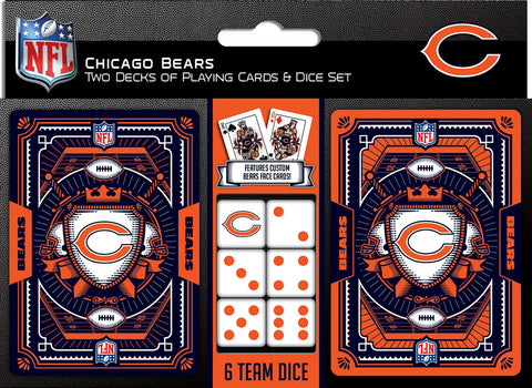 Chicago Bears Playing Cards and Dice Set-0