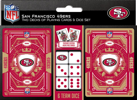 San Francisco 49ers Playing Cards and Dice Set-0