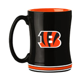 Cincinnati Bengals Coffee Mug 14oz Sculpted Relief Team Color-0