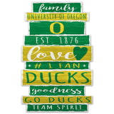 Oregon Ducks Sign 11x17 Wood Family Word-0
