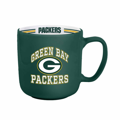 Green Bay Packers Coffee Mug 15oz Stripe Design-0