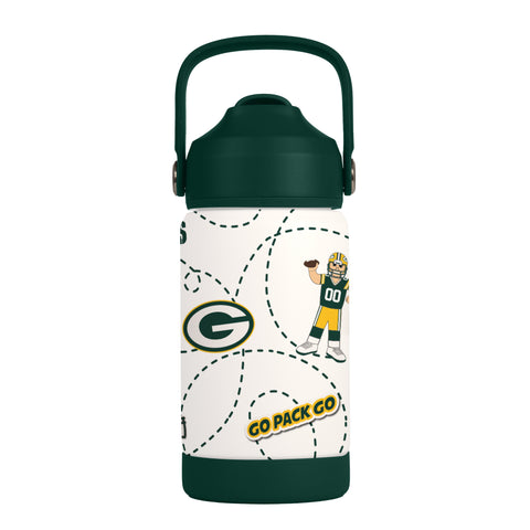 Green Bay Packers Kids Bottle 12oz Stainless Steel Mascot-0