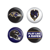 Baltimore Ravens Buttons 4 Pack-0