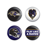 Baltimore Ravens Buttons 4 Pack-0