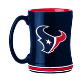 Houston Texans Coffee Mug 14oz Sculpted Relief Team Color-0