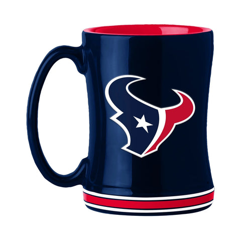 Houston Texans Coffee Mug 14oz Sculpted Relief Team Color-0