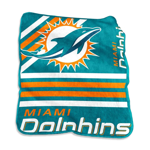 Miami Dolphins Blanket 50x60 Raschel Throw-0