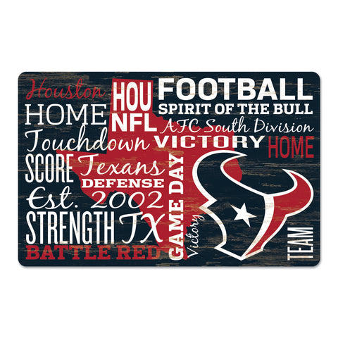 Houston Texans Sign 11x17 Wood Wordage-0