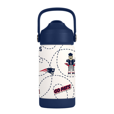 New England Patriots Kids Bottle 12oz Stainless Steel Mascot-0