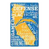 Los Angeles Chargers Sign 11x17 Wood Wordage-0