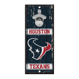 Houston Texans Sign Wood 5x11 Bottle Opener Alternate-0