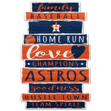 Houston Astros Sign 11x17 Wood Family Word-0