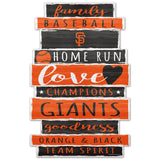 San Francisco Giants Sign 11x17 Wood Family Word-0