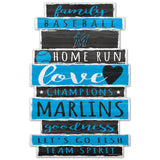 Miami Marlins Sign 11x17 Wood Family Word-0
