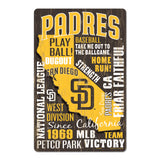 San Diego Padres Sign 11x17 Wood Wordage-0