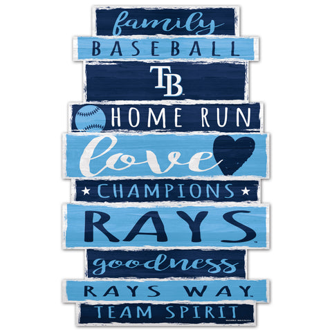 Tampa Bay Rays Sign 11x17 Wood Family Word-0
