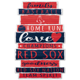 Boston Red Sox Sign 11x17 Wood Family Word-0