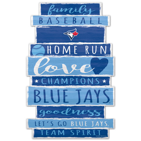 Toronto Blue Jays Sign 11x17 Wood Family Word Design-0